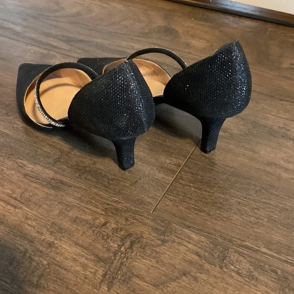 Nina Black Sparkly Heels EUC